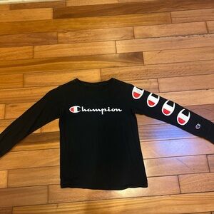 Champion Kids Black Long Sleeve Shirt